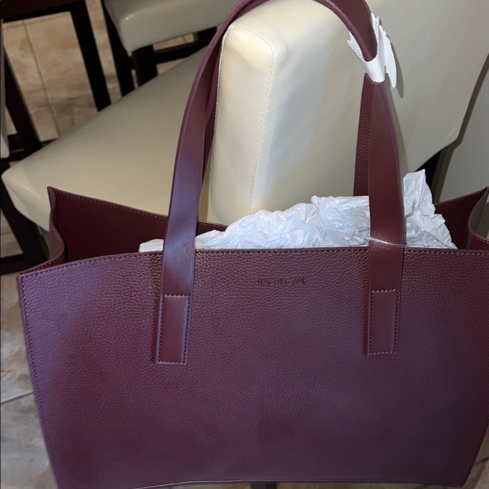 Rachel Zoe tote NWT burgundy/ brown in color